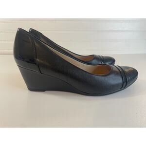 Abella True Comfort Jubilee Wedge Heel Slip On Black size 8.5 M